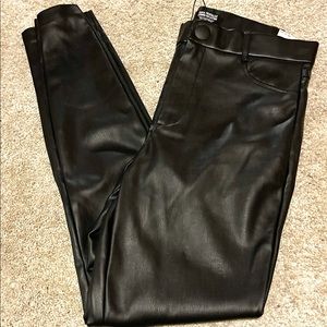 Zara leather leggings